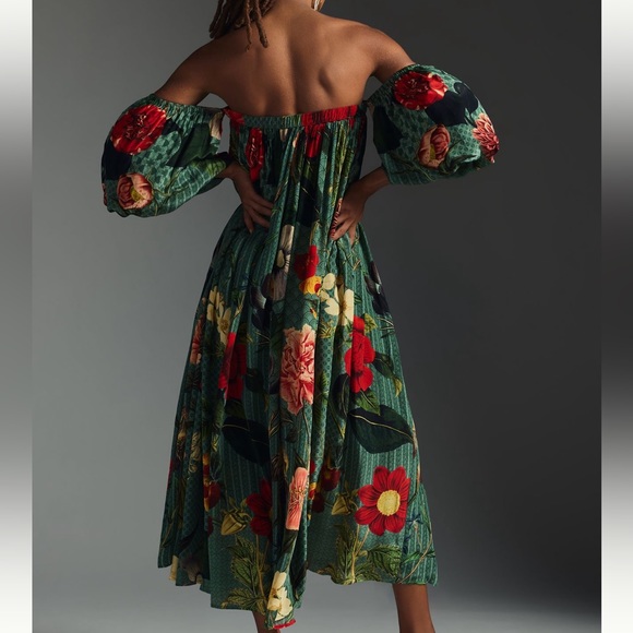 Siddhartha Bansal Off the shoulder floral dress NWT size Small - Picture 6 of 10